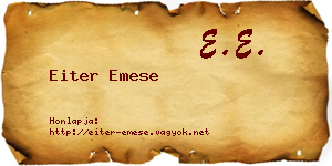 Eiter Emese névjegykártya